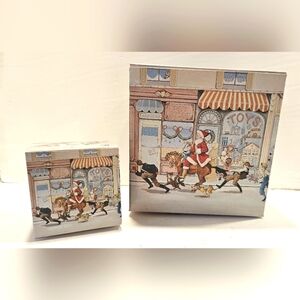 Vintage Lot Of 2 Christmas Pop Up Gift Boxes New Retro Decor